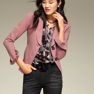 CAbi Weaver Sheer Black and Maroon Floral Sleeveless Ruffled Blouse Sz XS